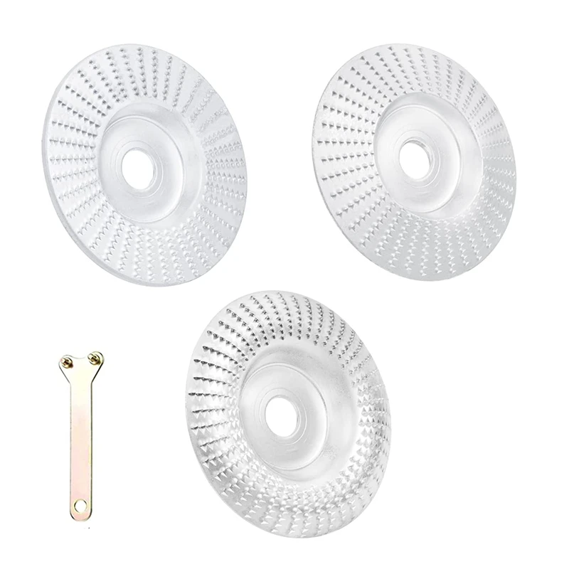 3Pcs Wheel Angle Grinder Wood Carving Disc Set, 4 Inch Wood Coarse Grinding Disk For Woodworking Shaping Sanding Carving
3Pcs Wheel Angle Grinder Wood Carving Disc Set, 4 Inch Wood Coarse Grinding Disk For Woodworking Shaping Sanding Carving