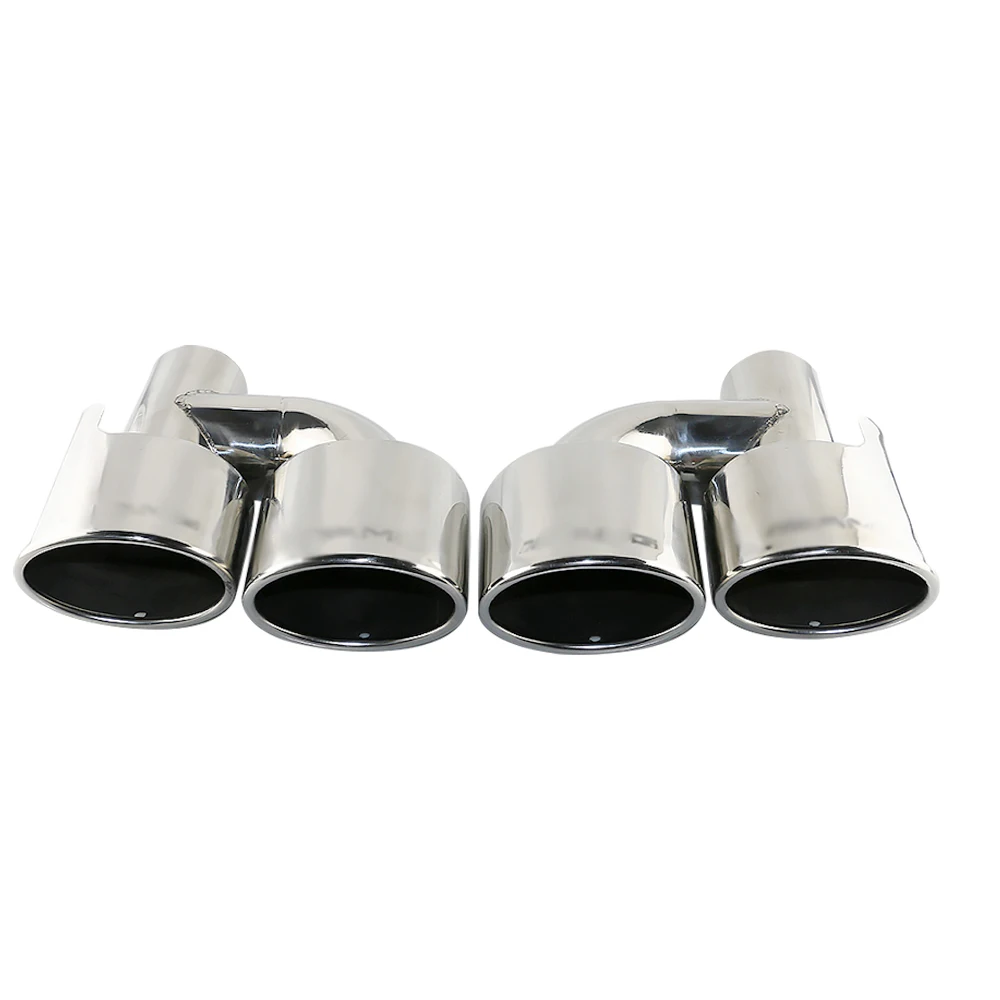 Car Exhaust pipe Slant Rolled Edge Inter 63mm Dual Outlet Auto Exhaust Tip Stainless steel Silver Black Muffler Tail Pipe 
Car Exhaust pipe Slant Rolled Edge Inter 63mm Dual Outlet Auto Exhaust Tip Stainless steel Silver Black Muffler Tail Pipe