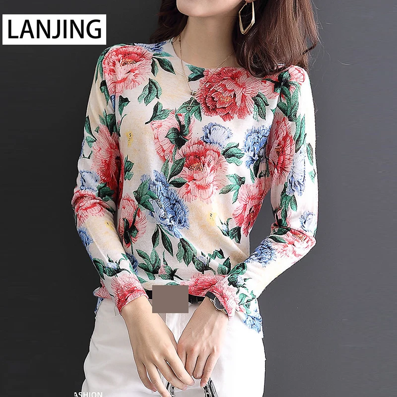 Printed bottoming shirt spring autumn women's 2022 new T-shirt round neck pullover top Summer Tops Tees harajuku shirt 
Printed bottoming shirt spring autumn women's 2022 new T-shirt round neck pullover top Summer Tops Tees harajuku shirt