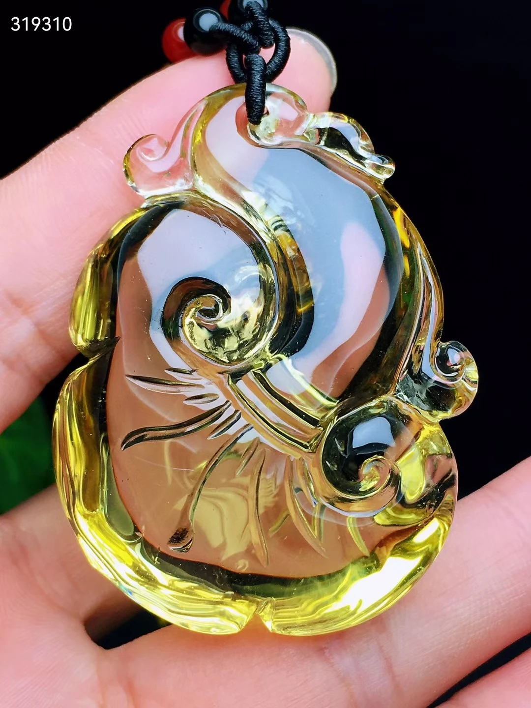 

Natural Yellow Citrine Quartz Safe Lock Pendant Brazil Women Jewelry 55*43*21mm Clear Citrine Beads Necklace AAAAA