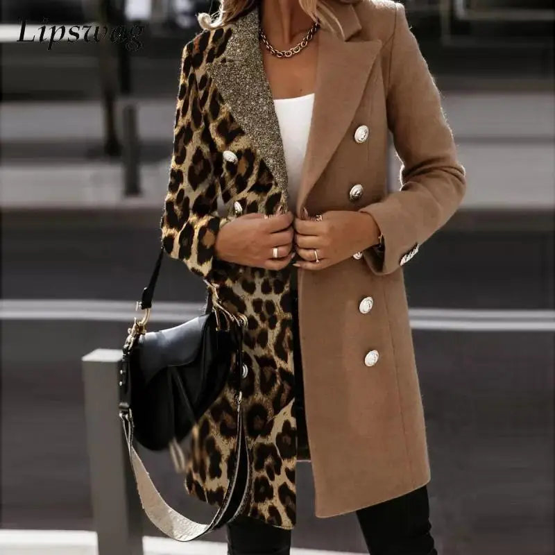 Retro Patchwork Leopard Overcoat Female Elegant Notched Collar Slim Blazer Jacket Casual Long Sleeve Women Office Coat Outerwear
Retro Patchwork Leopard Overcoat Female Elegant Notched Collar Slim Blazer Jacket Casual Long Sleeve Women Office Coat Outerwear
