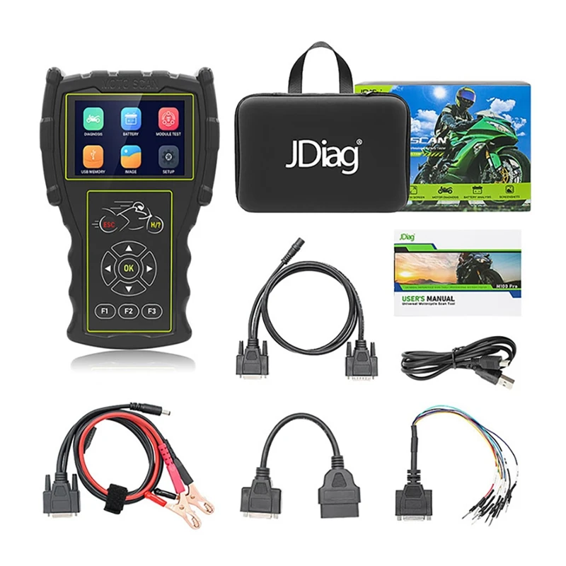 Jdiag M100 Pro Moto Scanner ECU Moto Scanner OBD Diagnostic Scanner Battery Tester Handheld Motorbike Diagnosis Tool
Jdiag M100 Pro Moto Scanner ECU Moto Scanner OBD Diagnostic Scanner Battery Tester Handheld Motorbike Diagnosis Tool