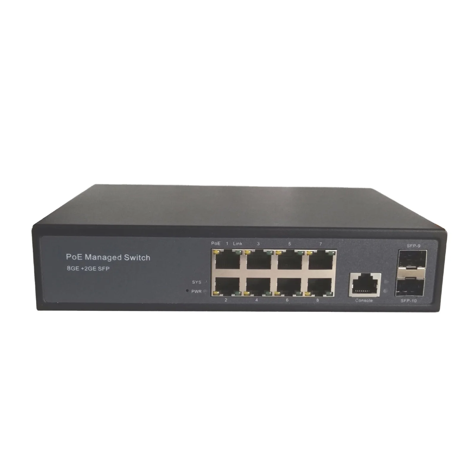 

Managed 24V Passive POE Switch 8 Port Gigabit Ethernet To 2 Port SFP Auto-sensing IEEE 802.3af/at POE/POE+