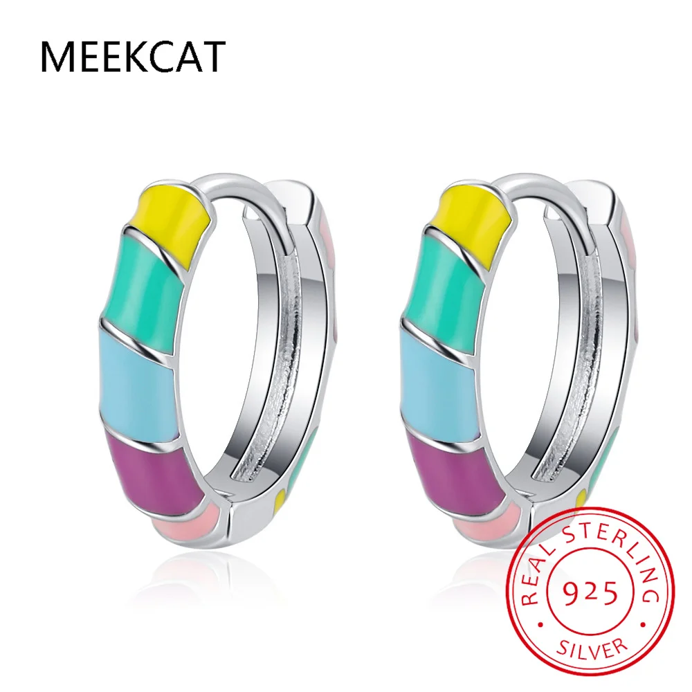 Silver Colorful Mini Ribbon Ear Buckles Rainbow 925 Sterling Silver Hoop Earrings for Women Statement Jewelry Aretes
Silver Colorful Mini Ribbon Ear Buckles Rainbow 925 Sterling Silver Hoop Earrings for Women Statement Jewelry Aretes
