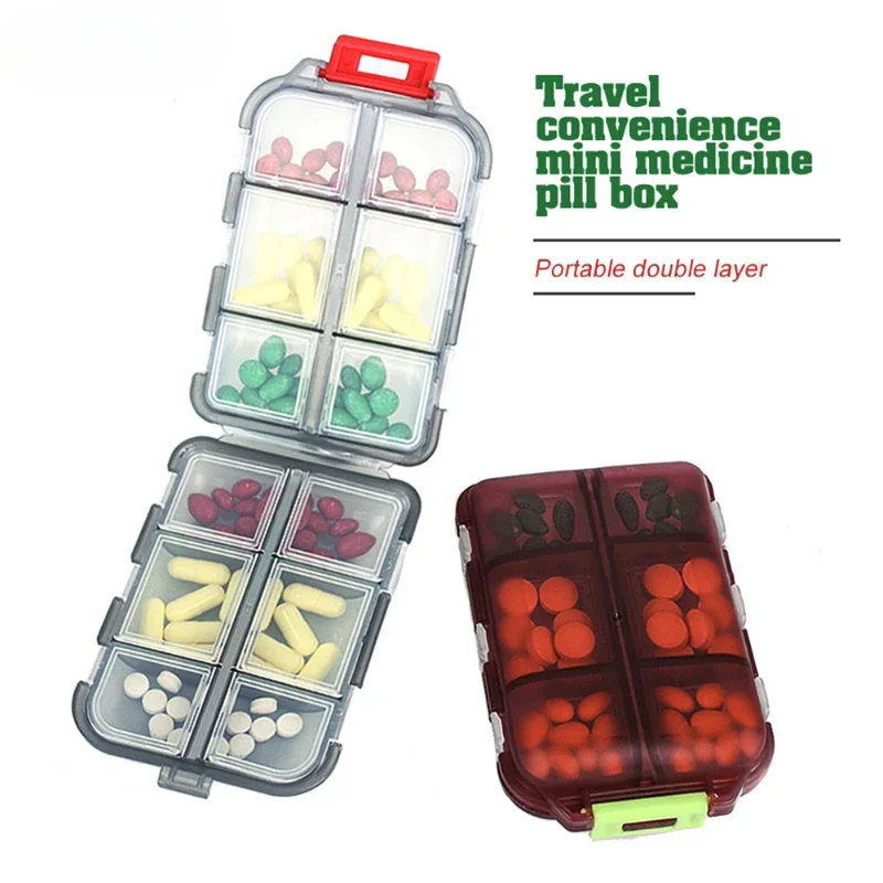 

Travel Pill Organizer Moisture Proof Pills Box for Pocket Purse Daily Pill Case Portable Medicine Vitamin Holder Container