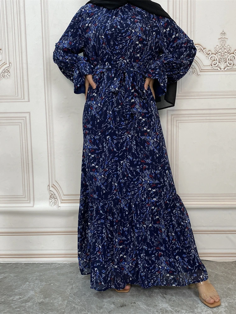 Chiffon Morocco Dress Muslim Women Abaya Lace-up Prayer Floral Long Sleeve Robe India Abayas Dubai Turkey Longue Vestidos Largos
Chiffon Morocco Dress Muslim Women Abaya Lace-up Prayer Floral Long Sleeve Robe India Abayas Dubai Turkey Longue Vestidos Largos