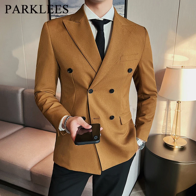 Parklees Men Double Breasted Suit Blazer 2022 Autumn Winter New British Style Tuxedo Blazer Business Casual Slim Fit Dress Coat
Parklees Men Double Breasted Suit Blazer 2022 Autumn Winter New British Style Tuxedo Blazer Business Casual Slim Fit Dress Coat