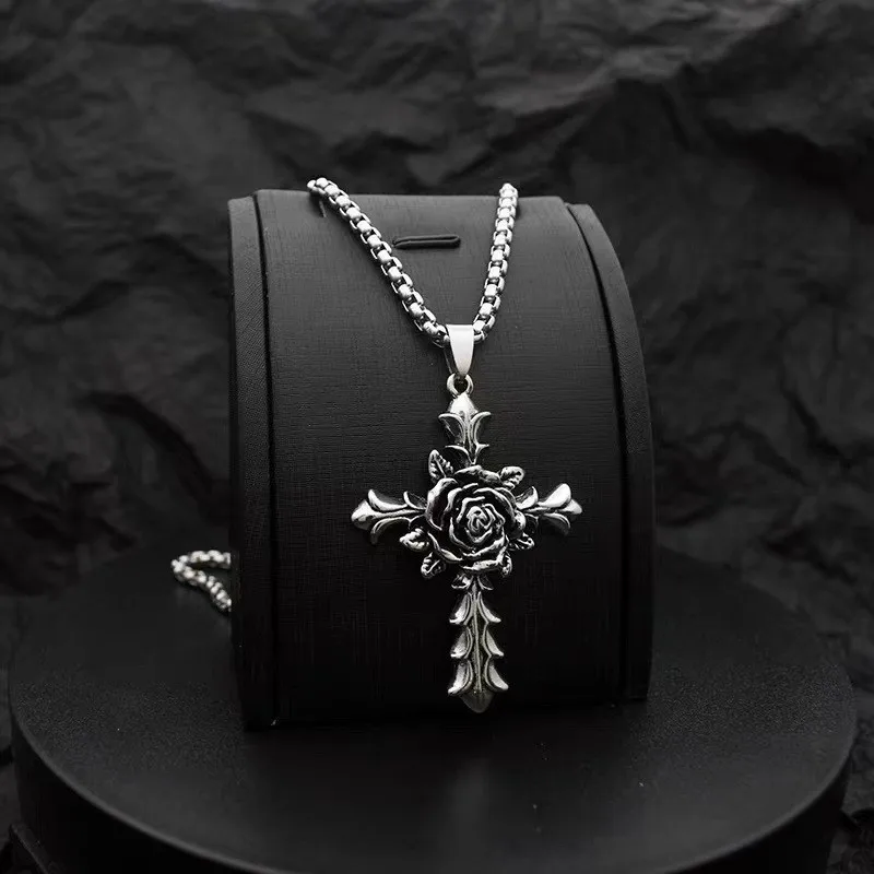 Vintage Rose Flower Cross Pendant Necklace for Women Goth Accessories Gothic Grunge Male Neck Long Chain Aesthetic Holiday Gifts
Vintage Rose Flower Cross Pendant Necklace for Women Goth Accessories Gothic Grunge Male Neck Long Chain Aesthetic Holiday Gifts