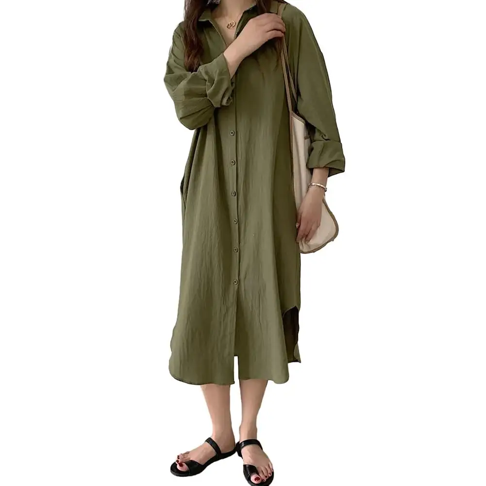 Fashion Spring Women's Shirt Dress Solid Color Long Sleeve Party Oversize Cotton Single Breasted Maxi Vestido Dresses Clothing
Fashion Spring Women's Shirt Dress Solid Color Long Sleeve Party Oversize Cotton Single Breasted Maxi Vestido Dresses Clothing
