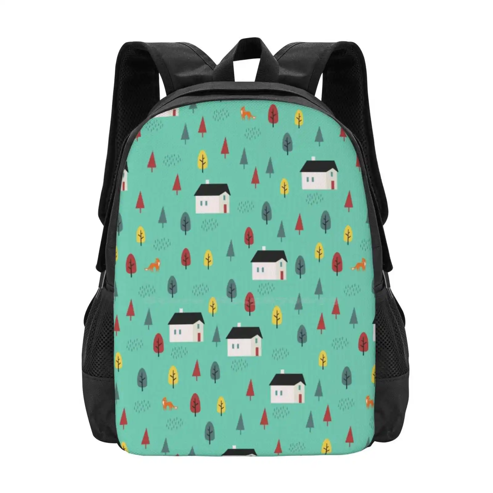 Countryside Pattern Fashion Pattern Design Travel Laptop School Backpack Bag Countryside Nature Houses Pattern Woodlands 
Countryside Pattern Fashion Pattern Design Travel Laptop School Backpack Bag Countryside Nature Houses Pattern Woodlands