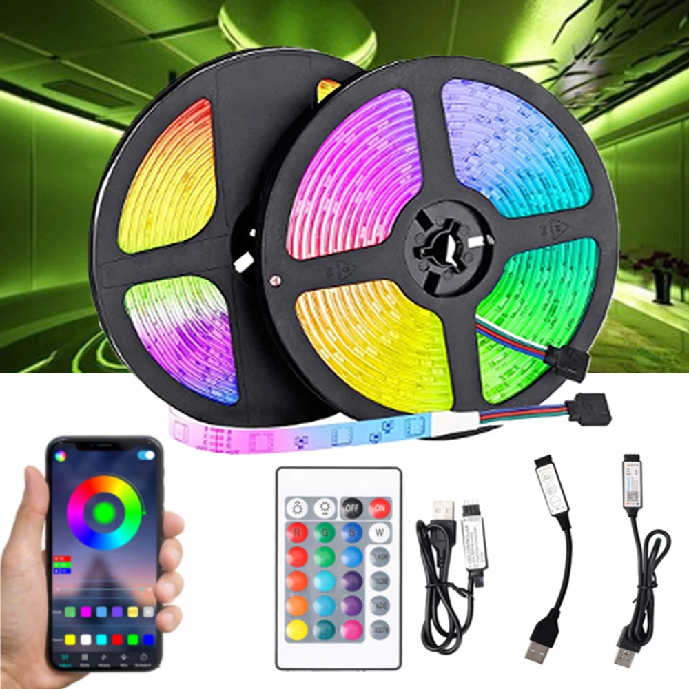 Светодиодная ленсветильник RGB 5050 с поддержкой Bluetooth и управлением через приложение, 5 В, USB
Светодиодная ленсветильник RGB 5050 с поддержкой Bluetooth и управлением через приложение, 5 В, USB