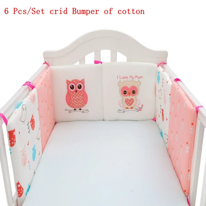 

6 Pcs/Set Children's Cot Bumper Baby Stuff Head Protector Baby Bed Protection Bumper Cotton Cot Baby Bumpers In The Crib Stars