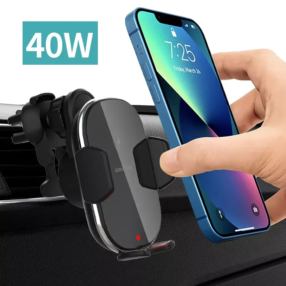 Wireless Car Charger,40W Qi Fast Charging Auto-Clamping Car Mount, 13/12/Mini/11 Pro Max, S22,Note 20
Wireless Car Charger,40W Qi Fast Charging Auto-Clamping Car Mount, 13/12/Mini/11 Pro Max, S22,Note 20
