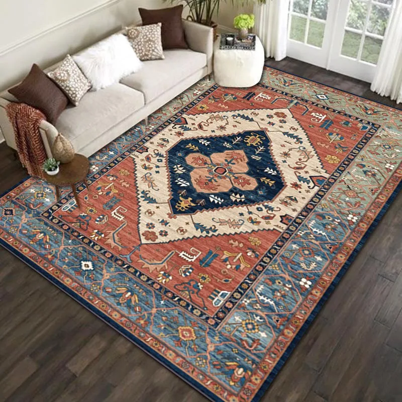 

New Bohemia Persian Style Carpets Non-Slip Rug for Living Room Bedroom Study Rectangle Area Rugs Large Morocco Ethnic Tapis Mats