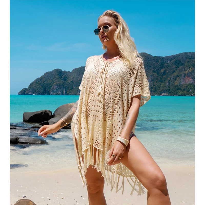 Women Fashion Dress Beach Sundress Long For Pareo 2022 New Knit Sexy Hollow Out Fringe Bikini Print Polyester Covered Summer
Women Fashion Dress Beach Sundress Long For Pareo 2022 New Knit Sexy Hollow Out Fringe Bikini Print Polyester Covered Summer