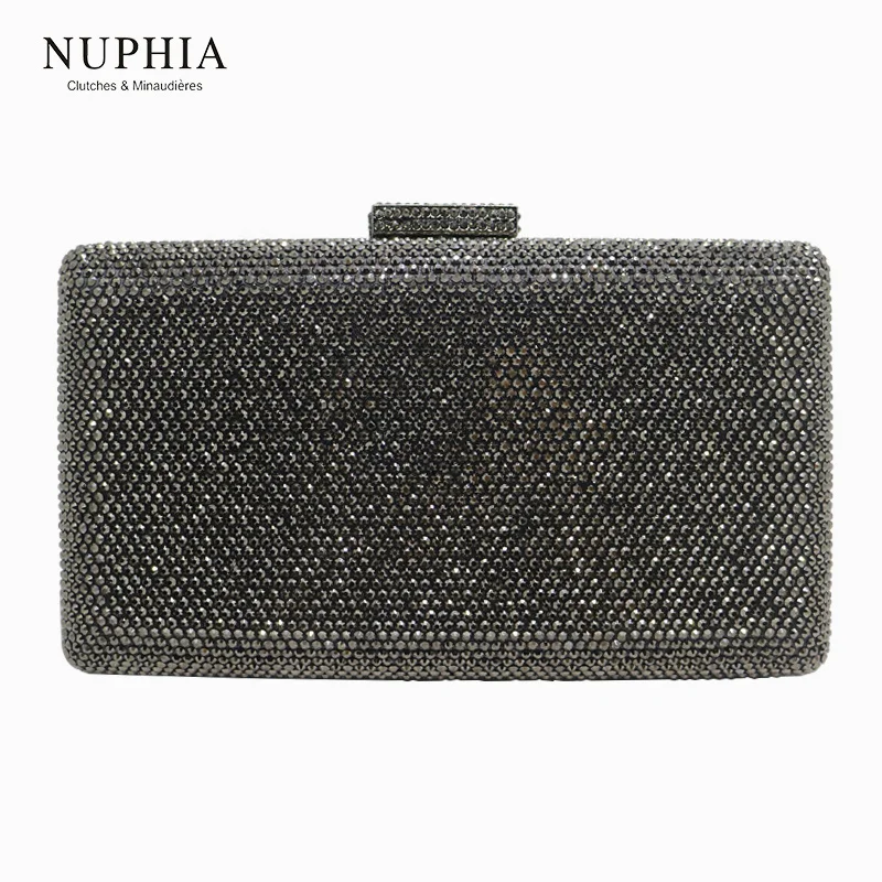 New Large Size Evening Hard Box Clutch Crystal Clutches and Evening Bags Gray/Black/Gold
New Large Size Evening Hard Box Clutch Crystal Clutches and Evening Bags Gray/Black/Gold