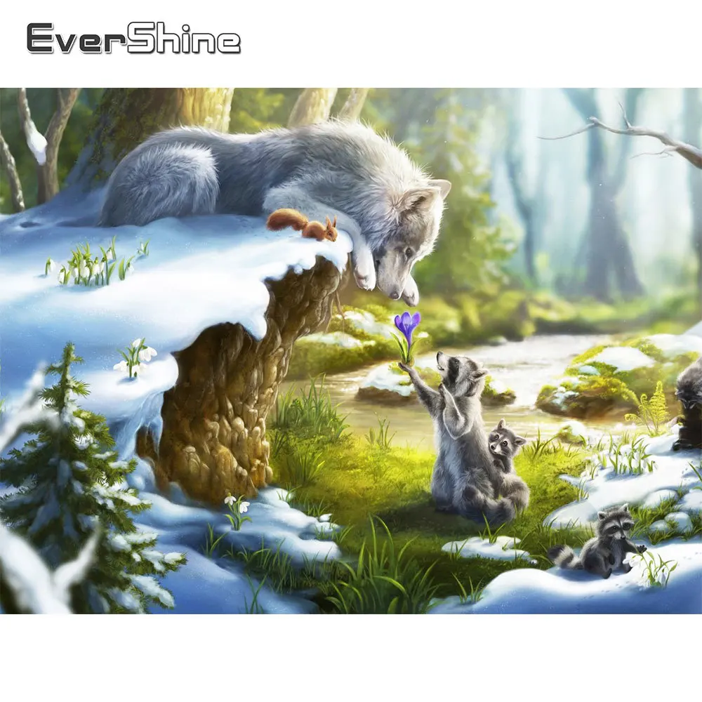 EverShine New Arrival Diamond Mosaic Wolf Animal Full Square Round Embroidery Raccoons Painting Picture Rhinestones Handicraft
EverShine New Arrival Diamond Mosaic Wolf Animal Full Square Round Embroidery Raccoons Painting Picture Rhinestones Handicraft
