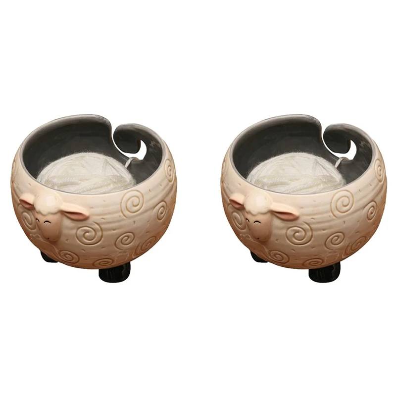 2X Sleepy Sheep Ceramic Yarn Bowl Knitting Bowl - Holds Ball Of Yarn For Tangle Free Needlecrafts, 6Inch W X 4.5Inch H-FS-PHFU
2X Sleepy Sheep Ceramic Yarn Bowl Knitting Bowl - Holds Ball Of Yarn For Tangle Free Needlecrafts, 6Inch W X 4.5Inch H-FS-PHFU