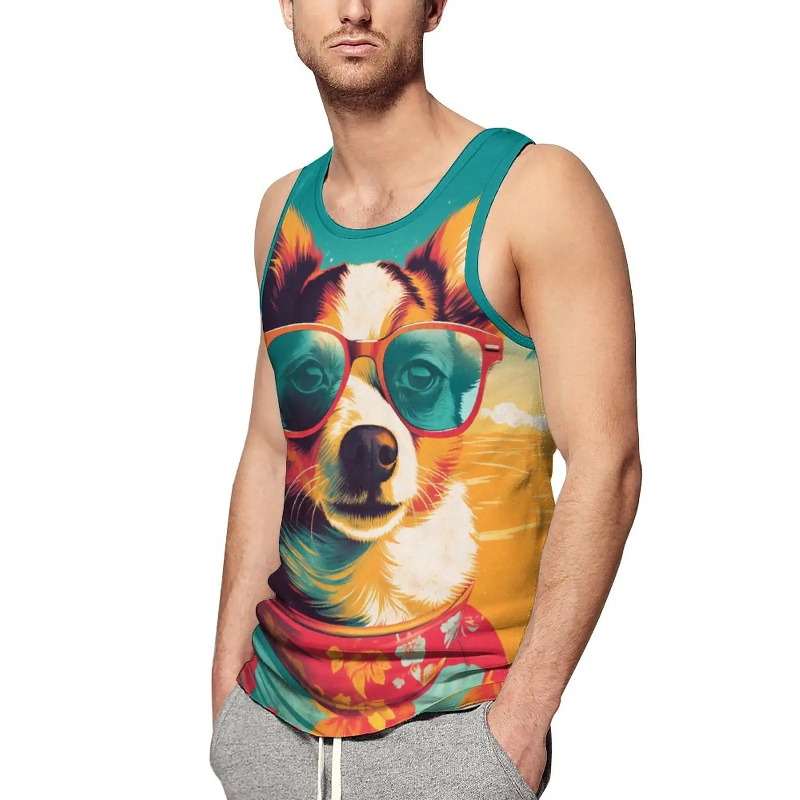 Dog Tank Top Man Sunny Beach Sunglasses Graphic Illustration Tops Daily Design Workout Vintage Oversized Sleeveless Vests
Dog Tank Top Man Sunny Beach Sunglasses Graphic Illustration Tops Daily Design Workout Vintage Oversized Sleeveless Vests