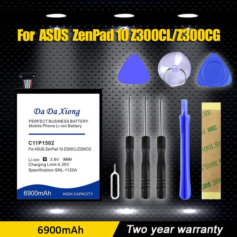 DaDaXiong 0 Cycle C11P1502 6900mAh Battery for ASUS ZenPad 10 Z300C Z300CL Z300CG Z300M P023 P01T 10.1 Free tools+Sticker
DaDaXiong 0 Cycle C11P1502 6900mAh Battery for ASUS ZenPad 10 Z300C Z300CL Z300CG Z300M P023 P01T 10.1 Free tools+Sticker