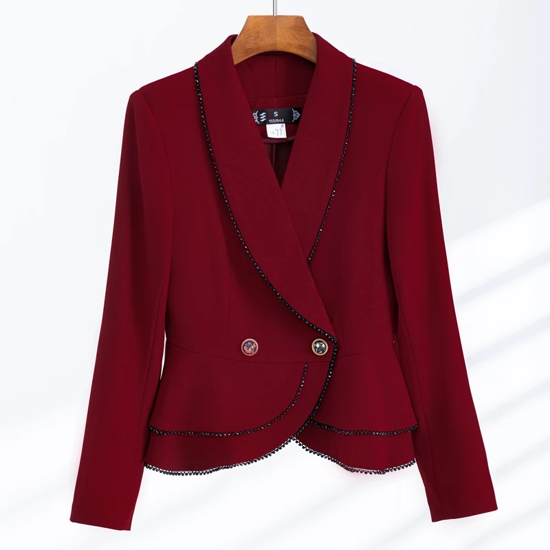 Wine Red Autumn Winter Large Ladies Professional Office Lapel Cardigan Suit Jacket Casual Blazer Women Work Coat Solid Blazers
Wine Red Autumn Winter Large Ladies Professional Office Lapel Cardigan Suit Jacket Casual Blazer Women Work Coat Solid Blazers