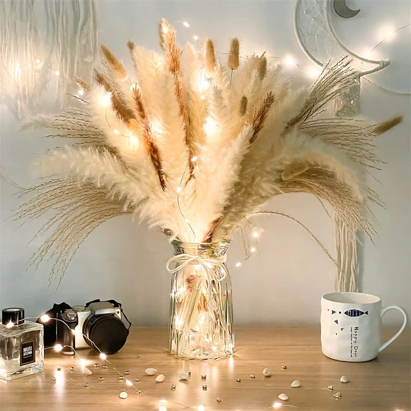 80PCS Dry Pampas Grass Boho Decor Bunny Tails Dried Grass Bouquet Home Decorations Outdoor Wedding Party Flower Arrangement
80PCS Dry Pampas Grass Boho Decor Bunny Tails Dried Grass Bouquet Home Decorations Outdoor Wedding Party Flower Arrangement