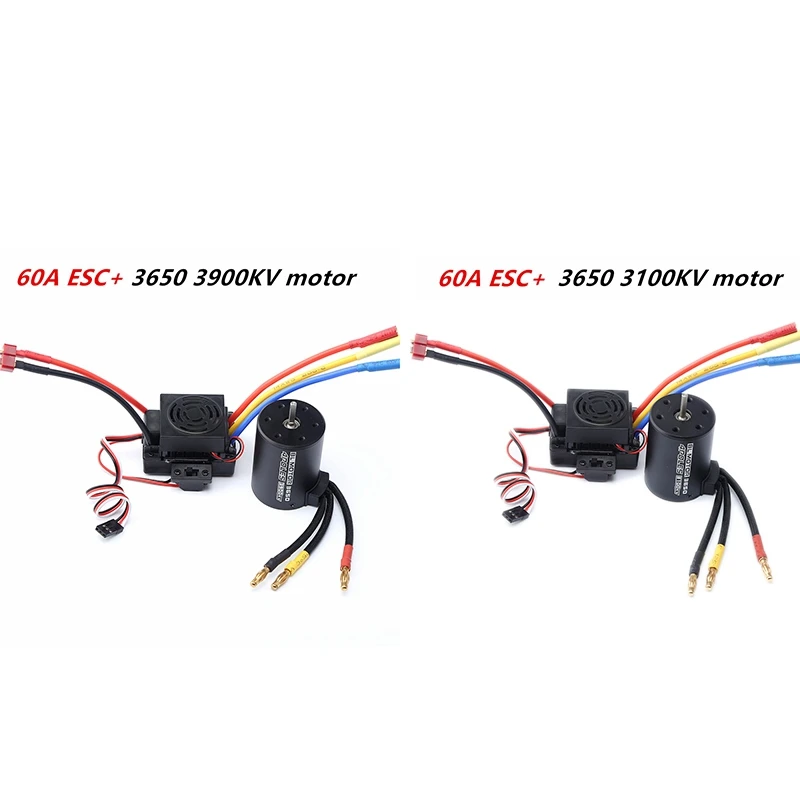 

Водонепроницаемый 3650 бесщеточный двигатель без датчика 60A ESC Комбинированный набор для 1:8/ 1:10 радиоуправляемого автомобиля/лодки