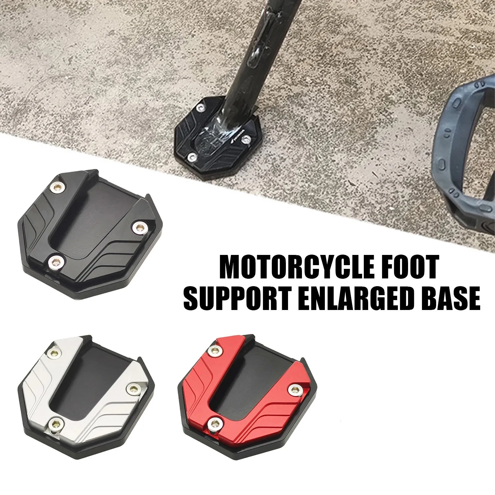 Universal Scooter Motorcycle Bike Kickstand Extender Foot Side Stand Extension Pad Support Plate Anti-skid Enlarged Base
Universal Scooter Motorcycle Bike Kickstand Extender Foot Side Stand Extension Pad Support Plate Anti-skid Enlarged Base