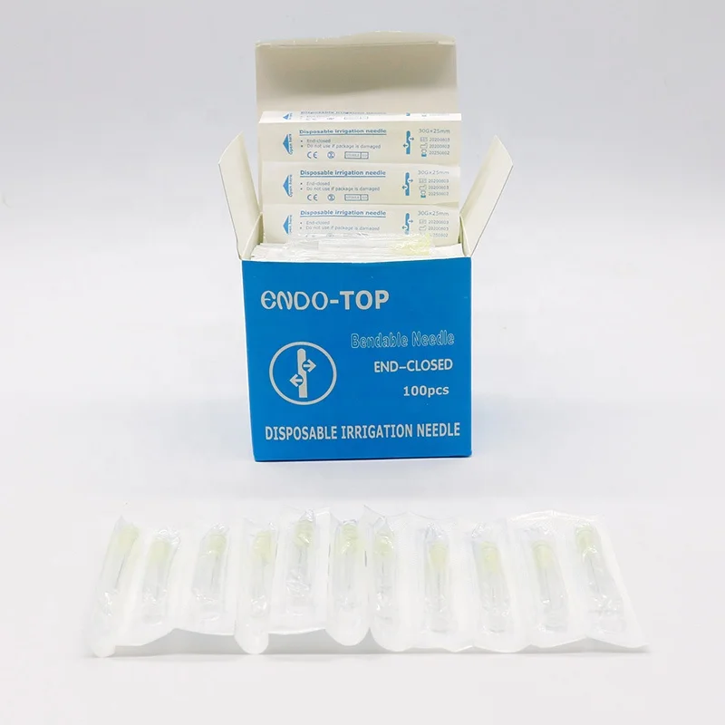 Dental Disposable Endo-Closed 2 Side Holes Bendable Endodontic Irrigation Needle
Dental Disposable Endo-Closed 2 Side Holes Bendable Endodontic Irrigation Needle