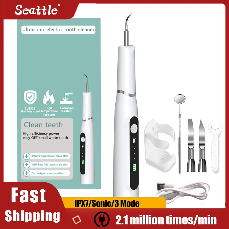 Professional Electric Dental Scaler Three Mode Sonic Calculus Remover Portable USB Charge Clean Tartar Whiten Teeth Household
Professional Electric Dental Scaler Three Mode Sonic Calculus Remover Portable USB Charge Clean Tartar Whiten Teeth Household