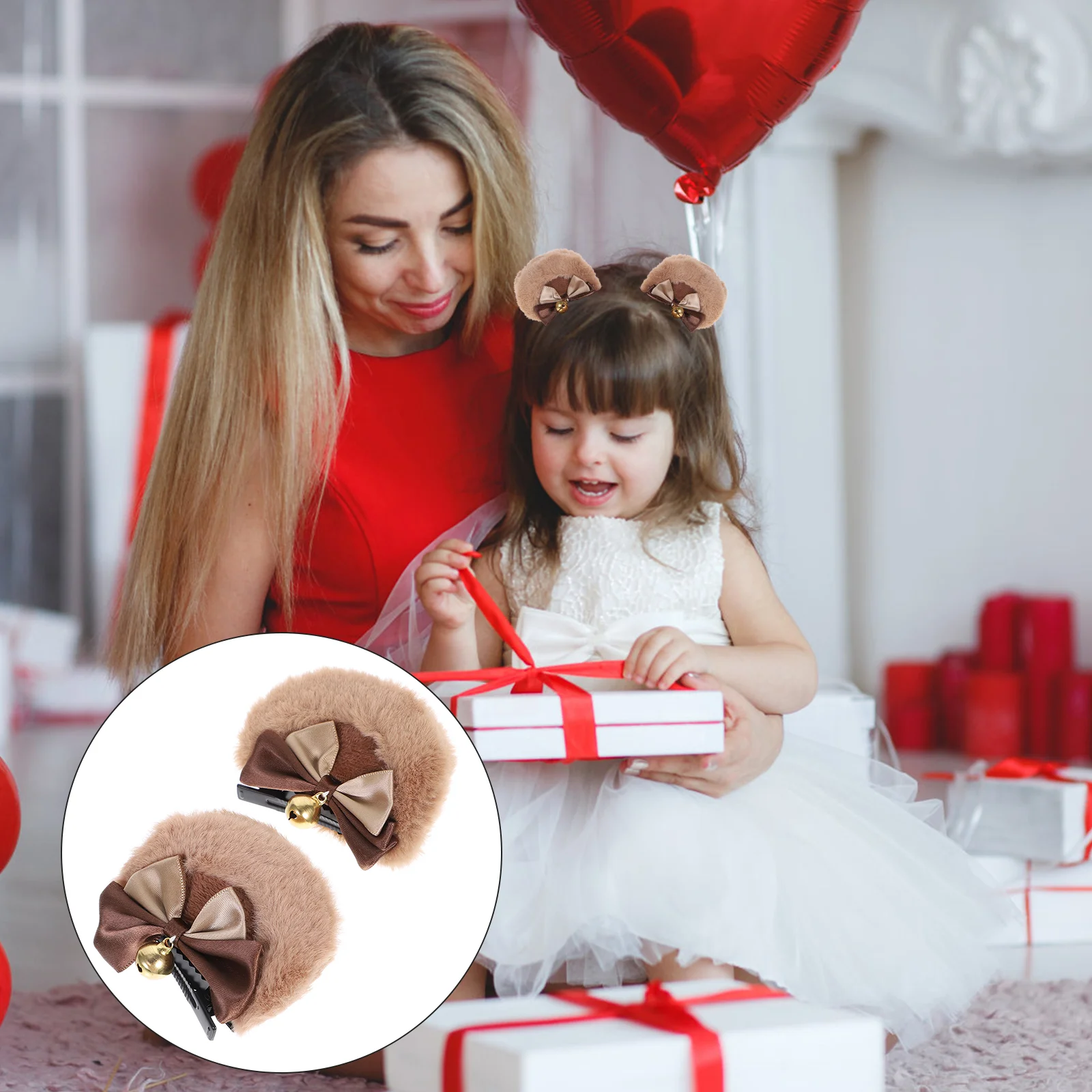 Заколка для волос с медведем Аксессуары для девочек банты из фланели 
Заколка для волос с медведем Аксессуары для девочек банты из фланели