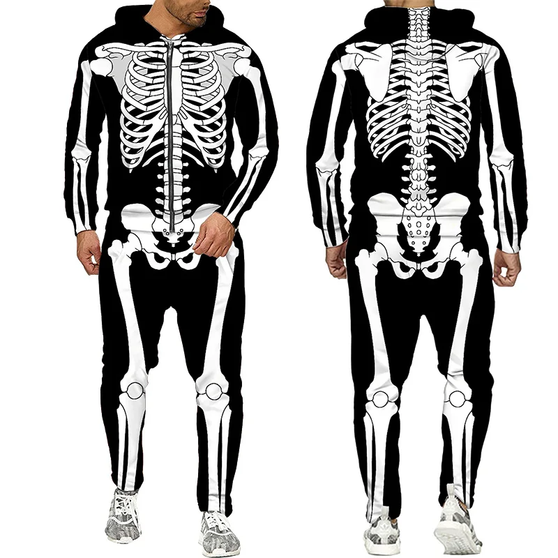 Halloween Costumes Skeleton Hip Hop Hooded Sweatshirt Suit Men/Women 3D Print Jacket Halloween Streetwear Pullovers 2pc Sets
Halloween Costumes Skeleton Hip Hop Hooded Sweatshirt Suit Men/Women 3D Print Jacket Halloween Streetwear Pullovers 2pc Sets