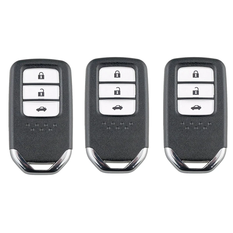 

3x Интеллектуальный Автомобильный ключ дистанционного управления 3 кнопки 433 МГц ID47 чип для Honda City/Jazz/Civic/Grace 2015 KR5V2X