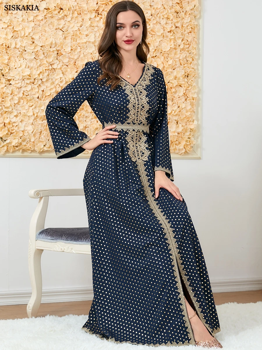 Abayas For Women Dubai 2022 Lace Embroidery Polka Dot V-Neck Party A-Line Long Dress Elegant Ladies Dresses Feminine Clothes
Abayas For Women Dubai 2022 Lace Embroidery Polka Dot V-Neck Party A-Line Long Dress Elegant Ladies Dresses Feminine Clothes