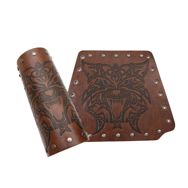 Men Cosplay Wristband Lace-up Vintage Knight Gauntlet with Wolf Head Pattern
Men Cosplay Wristband Lace-up Vintage Knight Gauntlet with Wolf Head Pattern