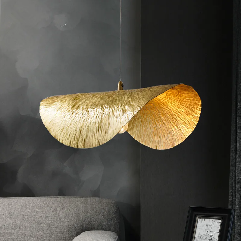 Modern Lotus Leaf Copper Pendant Light Handmade LED Chandelier for Living Dining Room Deco Kitchen Island Restaurant Lustre Lamp
Modern Lotus Leaf Copper Pendant Light Handmade LED Chandelier for Living Dining Room Deco Kitchen Island Restaurant Lustre Lamp