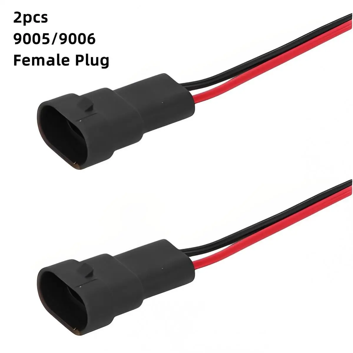 

2pcs 9005 / 9006 12V Female Socket Light Harness Connector Easy Installation for Fog Lamp / Headlight