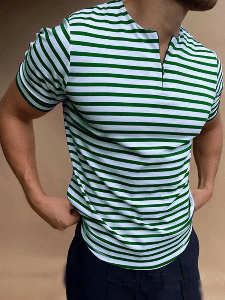 Men's Fashion Striped Printed Short-sleeve T-shirts Summer Casual Round Neck All-match Pullover Shirt Male 2022 Slim Simple Tee
Men's Fashion Striped Printed Short-sleeve T-shirts Summer Casual Round Neck All-match Pullover Shirt Male 2022 Slim Simple Tee
