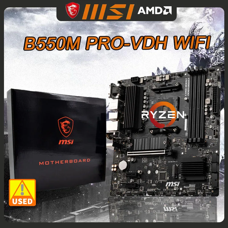 B550M Motherboard For 5500 cpus MSI B550M PRO-VDH WIFI Socket AM4 AMD B550 DDR4 128GB PCI-E 4.0 M.2 SATA III HDMI Micro ATX
B550M Motherboard For 5500 cpus MSI B550M PRO-VDH WIFI Socket AM4 AMD B550 DDR4 128GB PCI-E 4.0 M.2 SATA III HDMI Micro ATX