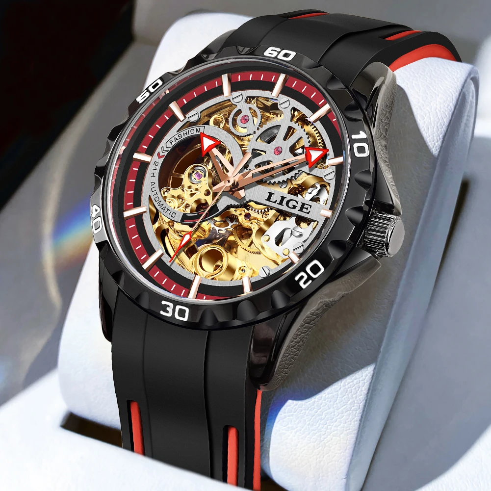 LIGE Design Skeleton Watch Men Automatic Mechanical Watches Fashion Leisure Business Luxury Waterproof Clock Relogios Masculino
LIGE Design Skeleton Watch Men Automatic Mechanical Watches Fashion Leisure Business Luxury Waterproof Clock Relogios Masculino