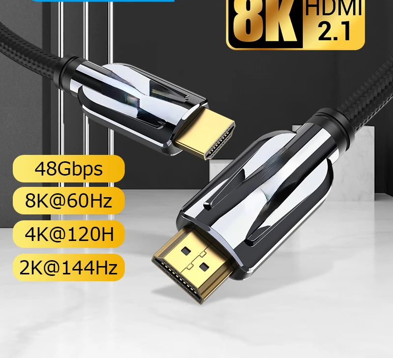 HDMI 2.1 Cable 8K/60Hz 4K/120Hz 48Gbps HDMI Digital Cables HDMI 2.1 Cable Splitter for HDR10+ PS5 Switch Cable HDMI 2.1
HDMI 2.1 Cable 8K/60Hz 4K/120Hz 48Gbps HDMI Digital Cables HDMI 2.1 Cable Splitter for HDR10+ PS5 Switch Cable HDMI 2.1