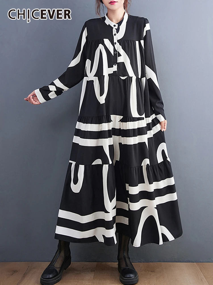 CHICEVER цветное Платье с принтом для женщин, с воротником-стойкой, с длинным рукавом, прямой Свободный пуловер на пуговицах, платья для женщин, ...
CHICEVER цветное Платье с принтом для женщин, с воротником-стойкой, с длинным рукавом, прямой Свободный пуловер на пуговицах, платья для женщин, ...