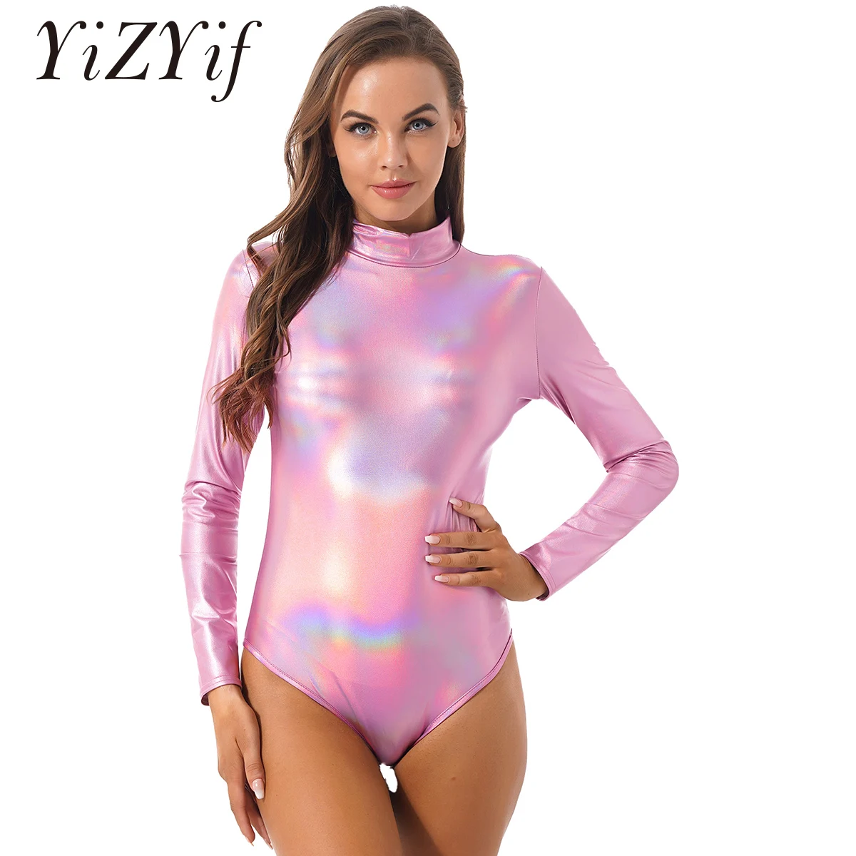 Women Long Sleeves Ballet Dance Leotards Shiny Metallic Gymnastics Leotard Bodysuits for Clubwear Stage Performance Costume
Women Long Sleeves Ballet Dance Leotards Shiny Metallic Gymnastics Leotard Bodysuits for Clubwear Stage Performance Costume