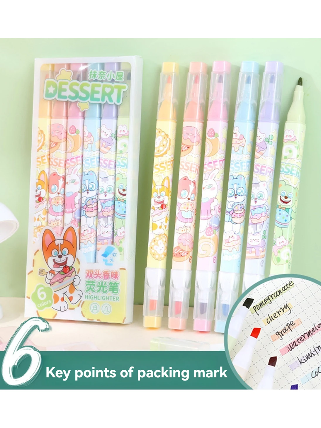 Набор Из 6 Пастельных Цветных Маркеров С Фруктовым Ароматом, Милые Японские Школьные Принадлежности
Набор Из 6 Пастельных Цветных Маркеров С Фруктовым Ароматом, Милые Японские Школьные Принадлежности