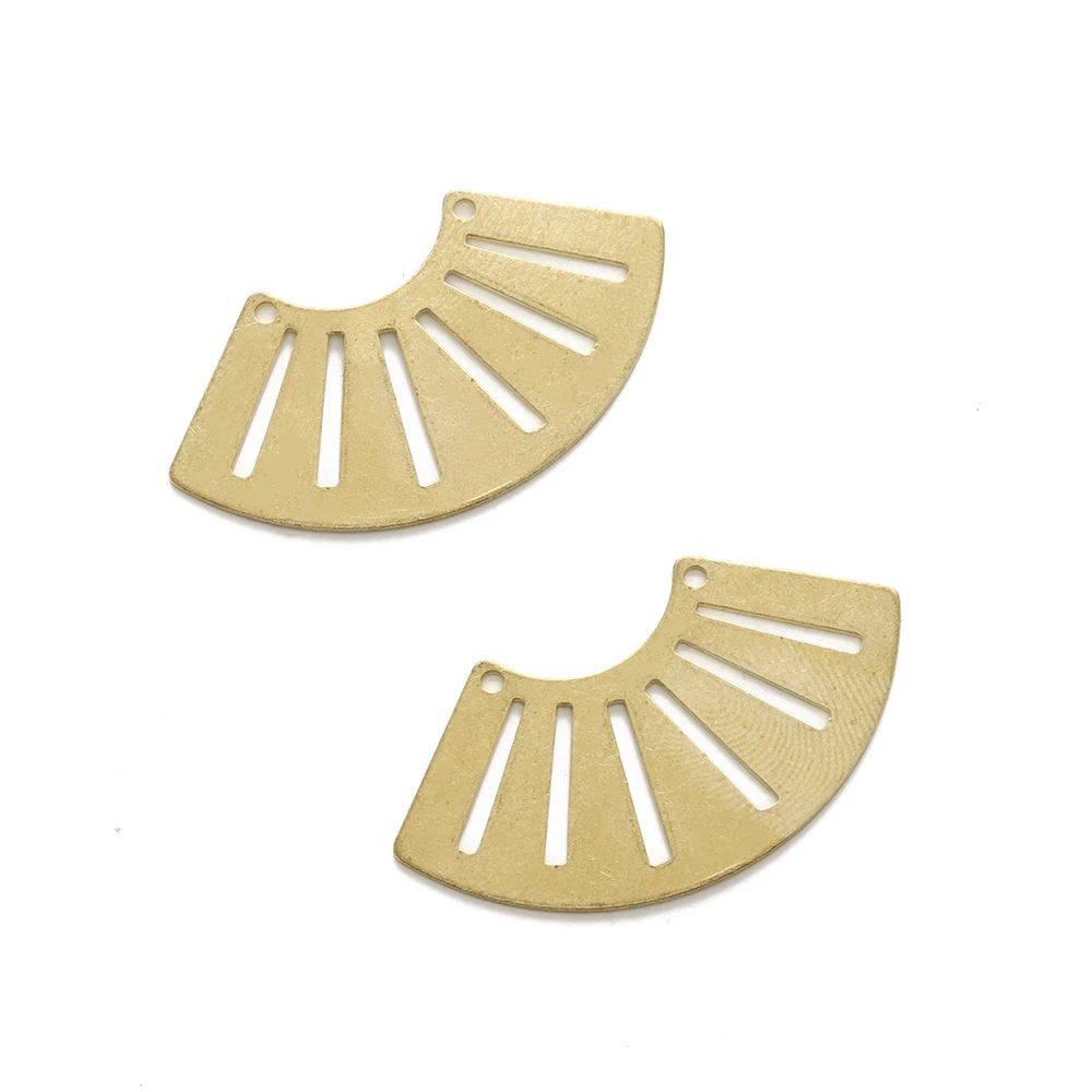 10Pcs Raw Brass Fan Shaped Earrings Charms Smooth Hollowed Connectors for DIY Earrings Bracelet Necklace Jewelry Making Supplies
10Pcs Raw Brass Fan Shaped Earrings Charms Smooth Hollowed Connectors for DIY Earrings Bracelet Necklace Jewelry Making Supplies