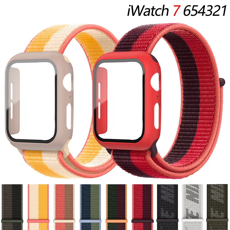Чехол и ремешок для Apple Watch Band 45 мм 41 мм 44 мм 40 мм 42 мм 38 мм 41 45 мм, спортивный нейлоновый браслет-петля для iWatch Series 3 6 5 SE 7
Чехол и ремешок для Apple Watch Band 45 мм 41 мм 44 мм 40 мм 42 мм 38 мм 41 45 мм, спортивный нейлоновый браслет-петля для iWatch Series 3 6 5 SE 7