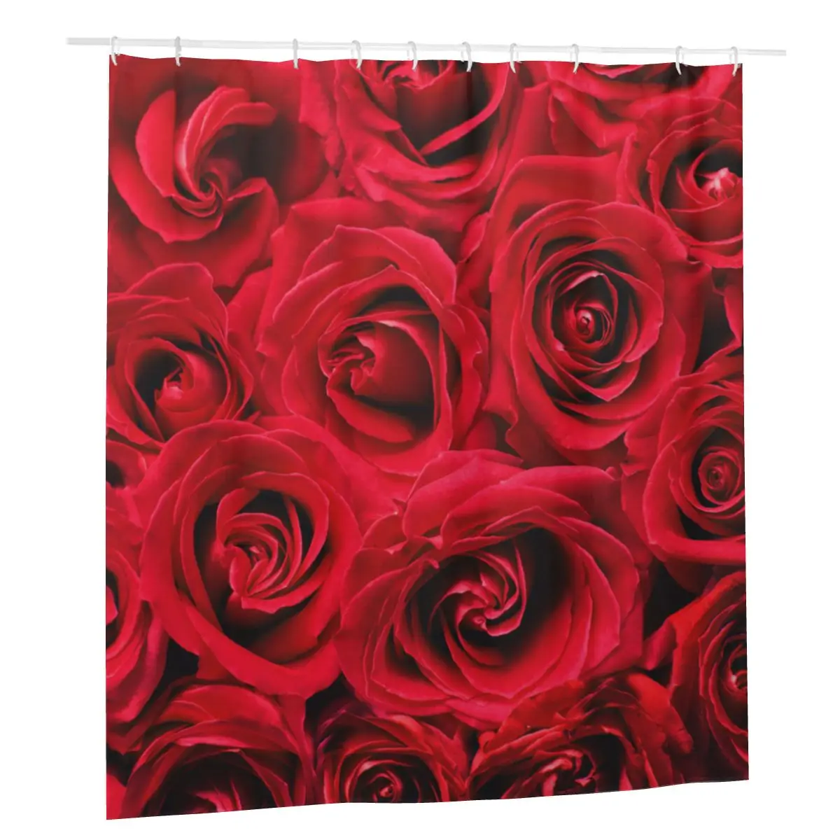 Natural Red Roses Shower Curtain Rose Flower Bathroom Polyester Washable Bath Curtains with 12pcs Hooks
Natural Red Roses Shower Curtain Rose Flower Bathroom Polyester Washable Bath Curtains with 12pcs Hooks