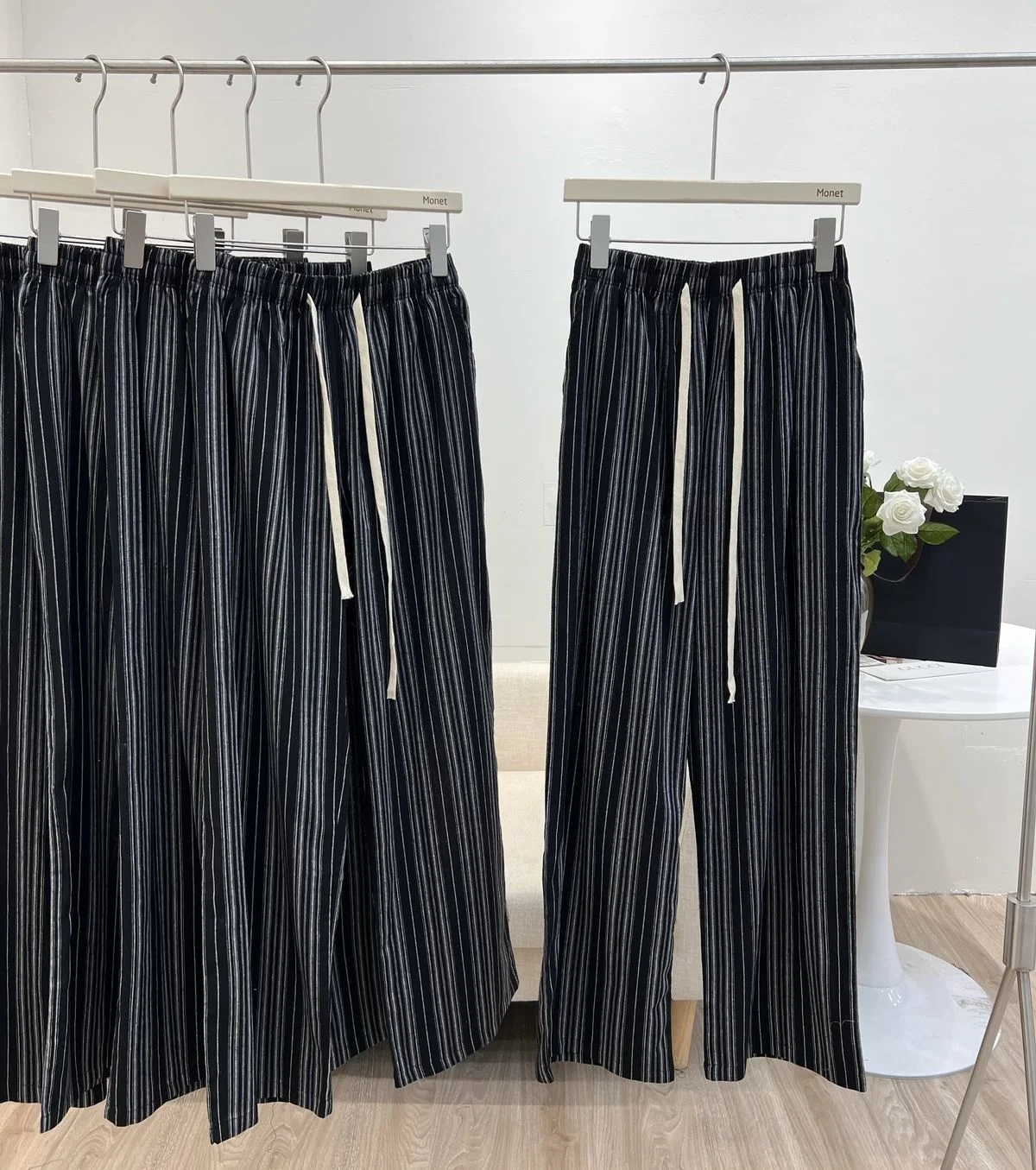 Summer Water Wash Linen Cotton Pants Slim Stripe Wide Leg Pants Floor Pants Women
Summer Water Wash Linen Cotton Pants Slim Stripe Wide Leg Pants Floor Pants Women