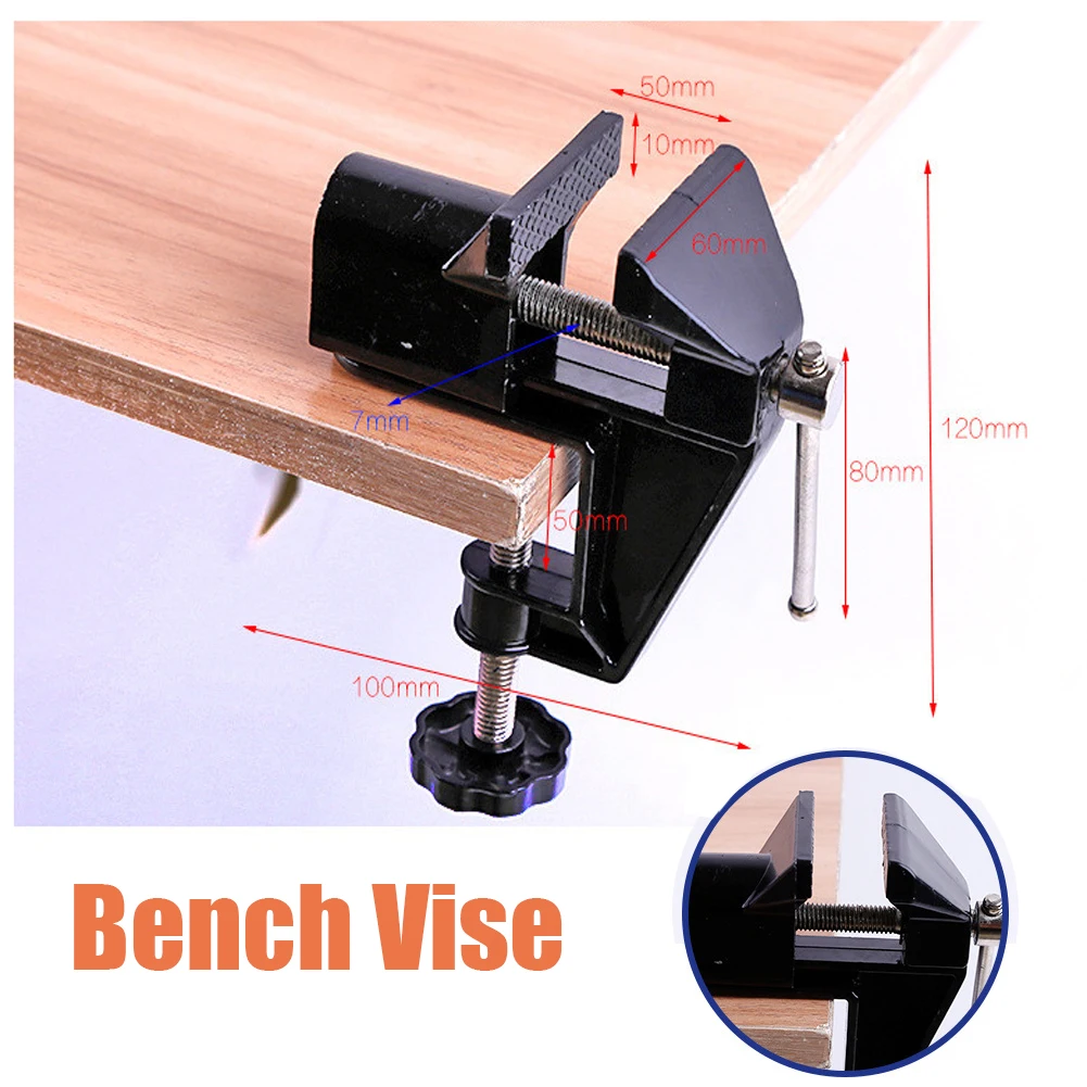 Home Vise Clampl Bench Vise Mini 50mm Table Screw For DIY Craft Mold Fixed Repair Tool High Quality Aluminum Mini Table Clamps
Home Vise Clampl Bench Vise Mini 50mm Table Screw For DIY Craft Mold Fixed Repair Tool High Quality Aluminum Mini Table Clamps