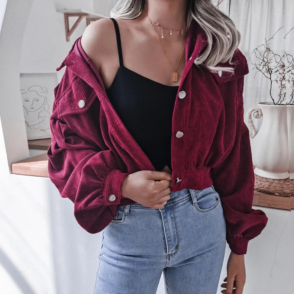Autumn Winter Fashion New Women Corduroy Long Sleeves Lapel BF Style Coat Female Elegant Solid Color Loose Casual Short Jackets
Autumn Winter Fashion New Women Corduroy Long Sleeves Lapel BF Style Coat Female Elegant Solid Color Loose Casual Short Jackets
